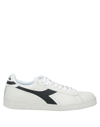 Diadora Black And White Leather Sneaker In White