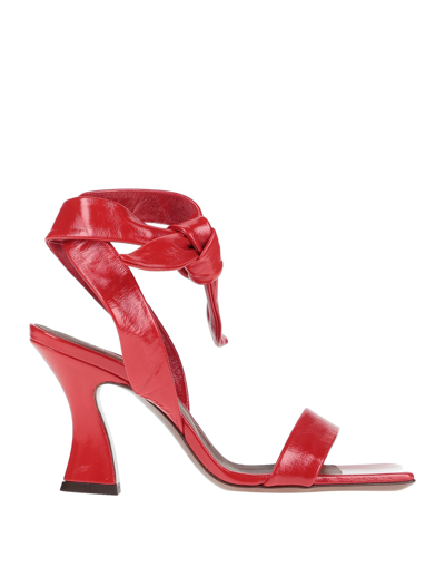 L'AUTRE CHOSE L' AUTRE CHOSE WOMAN SANDALS RED SIZE 7 SOFT LEATHER,17114418WK 7