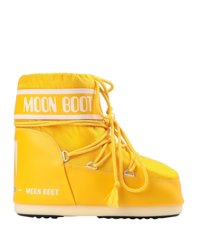 Moon Boot Ankle Boots In Yellow