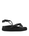 Eqüitare Toe Strap Sandals In Black