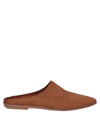 Hundred 100 Woman Mules & Clogs Tan Size 8 Soft Leather In Tan