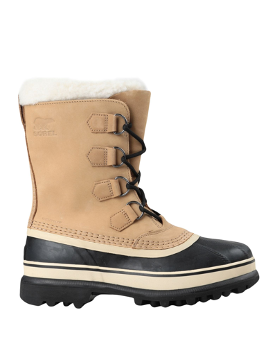 SOREL SOREL CARIBOU WP WOMAN ANKLE BOOTS SAND SIZE 8 SOFT LEATHER, RUBBER,17139448EL 10