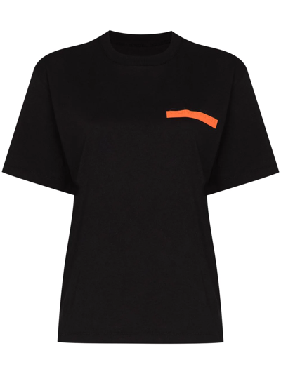 Heron Preston For Calvin Klein Black Logoed Crewneck T-shirt