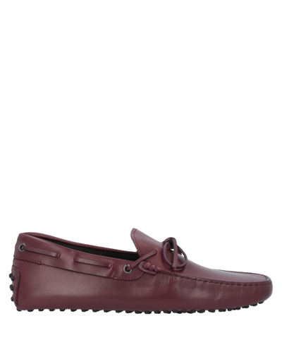 TOD'S TOD'S MAN LOAFERS PLUM SIZE 8.5 SOFT LEATHER,11120544NT 10