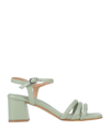 Oroscuro Sandals In Sage Green