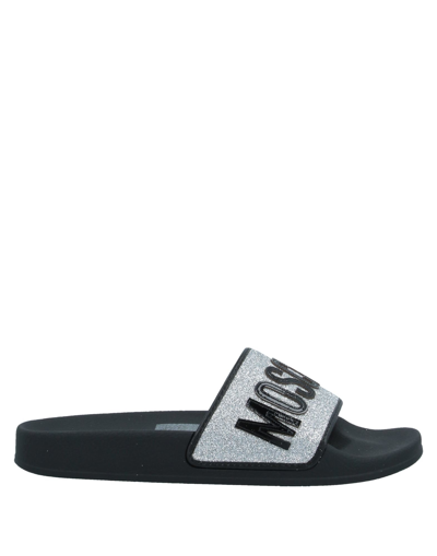 Moschino Sandals In Silver