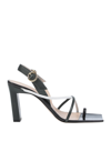 Wandler Toe Strap Sandals In Green