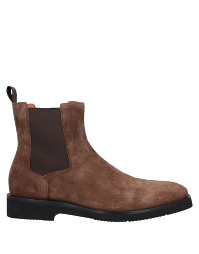 Santoni Ankle Boots In Brown