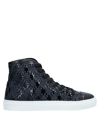 STUDIO POLLINI STUDIO POLLINI WOMAN SNEAKERS MIDNIGHT BLUE SIZE 5 SOFT LEATHER, TEXTILE FIBERS,17130274WT 5