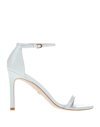 Stuart Weitzman Woman Sandals White Size 10 Soft Leather In White