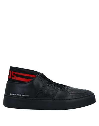 Gcds Bomber Sneakers In Black Leather