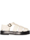 ST AGNI AXEL LEATHER SANDALS