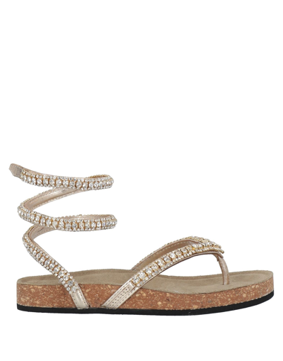 Strategia Toe Strap Sandals In Grey