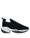 Roger Vivier Viv Run Mesh And Leather Sneakers In Black