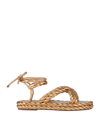 VALENTINO GARAVANI VALENTINO GARAVANI WOMAN SANDALS GOLD SIZE 8 SOFT LEATHER,17135948HV 7