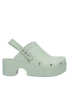 Xocoi Stylish Rubber Sandals In Sage Green