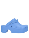 Xocoi Blue Recycled Rubber Clogs With Logo In Blue