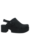 Xocoi 60mm Slingback Platform Mules In Black