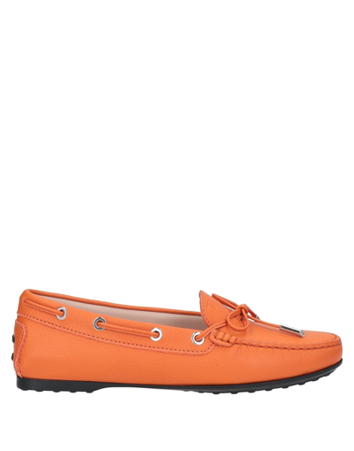 Tod's Loafers In Orange