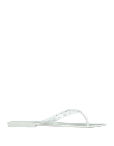 Tory Burch Toe Strap Sandals In White