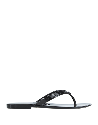 Tory Burch Toe Strap Sandals In Black