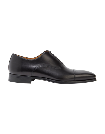 Magnanni Toe Cap Leather Oxford Shoes In Black