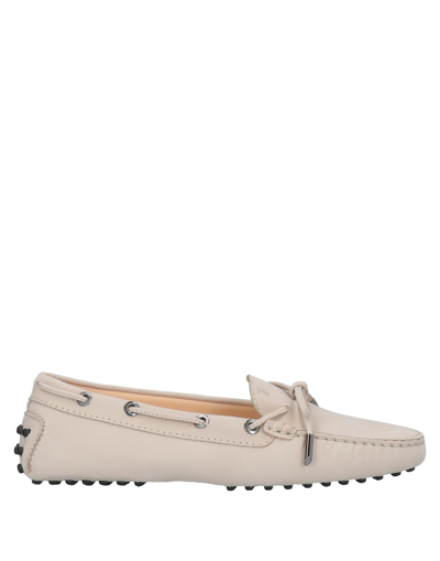 Shop Tod's Loafers In Light Grey