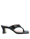 Ncub Toe Strap Sandals In Black