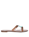Ovye' By Cristina Lucchi Ovyé Woman Sandals Turquoise Size 7 Textile Fibers, Plastic In Blue