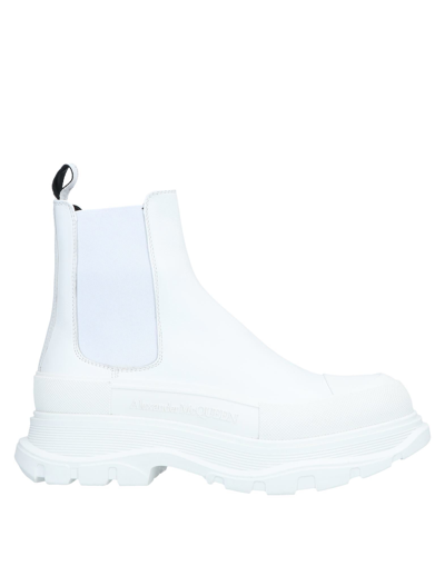 Alexander Mcqueen Ankle Boots In White
