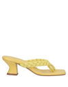 Oroscuro Toe Strap Sandals In Yellow