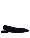 Santoni Ballet Flats In Black