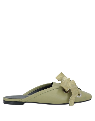 Ermanno Scervino Woman Mules & Clogs Light Green Size 6 Soft Leather