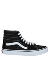 Vans Woman Sneakers Black Size 8 Soft Leather, Textile Fibers In Black