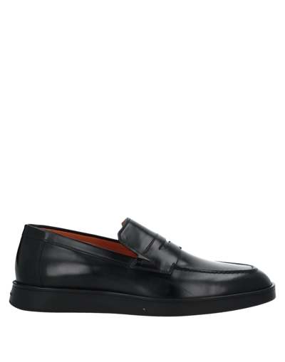 Santoni Loafers In Black