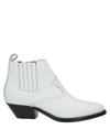 P.A.R.O.S.H P. A.R. O.S. H. WOMAN ANKLE BOOTS WHITE SIZE 6 CALFSKIN,17127014AM 7