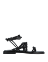 Stuart Weitzman Calypso Sandals In Black