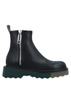 Off-white Zip-fastening Sponge Ankle Boots In Black