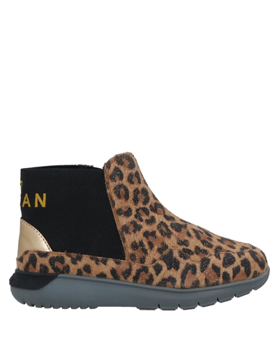 Hogan Babies' Ankle Boots In Camel