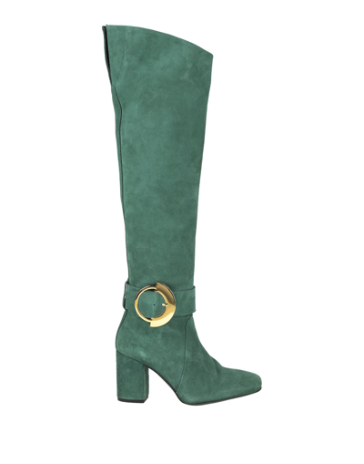 Pinko Knee Boots In Green