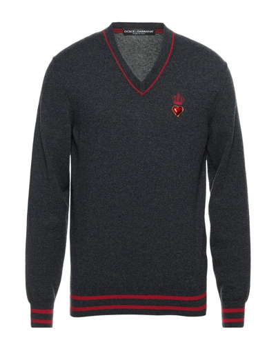 Dolce & Gabbana Sweaters In Steel Grey