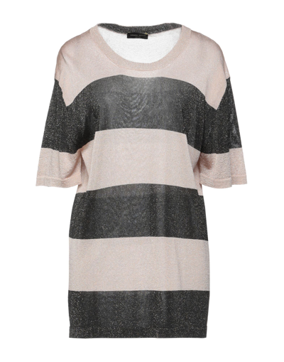 Roberto Collina Woman Sweater Blush Size M Viscose, Metallic Polyester In Pink