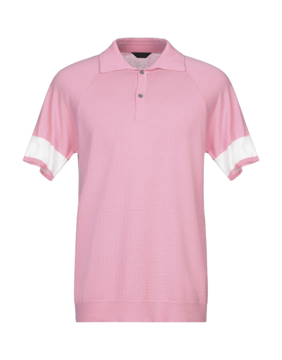 Hōsio Two Button Polo T-shirt In Pink