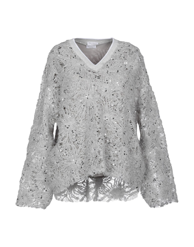 Brunello Cucinelli Sweaters In Dove Grey