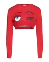 Chiara Ferragni Sweaters In Red