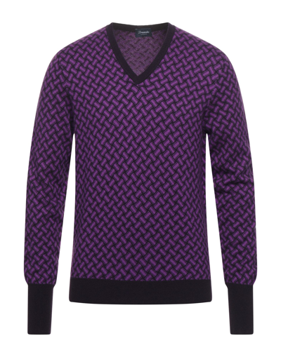 Drumohr Sweaters In Dark Purple
