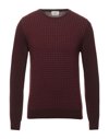 Brooksfield Sweaters In Maroon