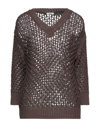 Peserico Sweaters In Brown