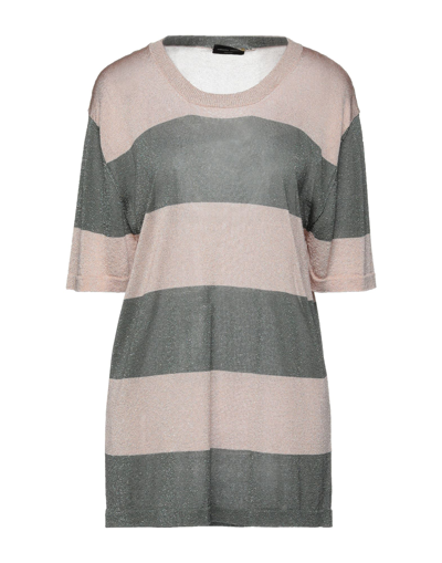Roberto Collina Woman Sweater Sage Green Size M Viscose, Metallic Polyester In Sage Green