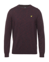 Lyle & Scott Sweaters In Maroon